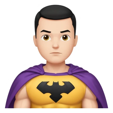 Make a superhero’s filing it’s a human white skin whit buzz cut back hair sticker