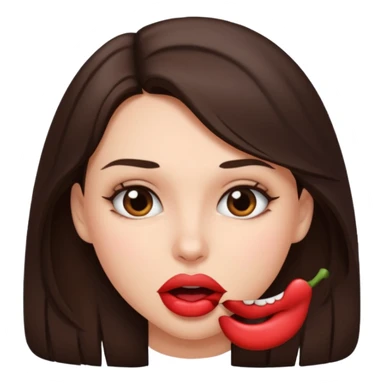 Brunette biting lip sensually sticker