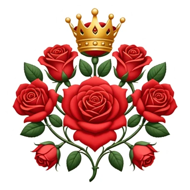 brasão com rosas condessa vermelha sticker