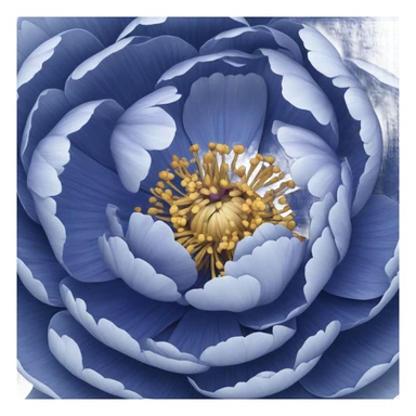 navi blue 
peony sticker