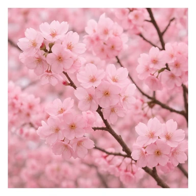 pink cherry blossom sticker
