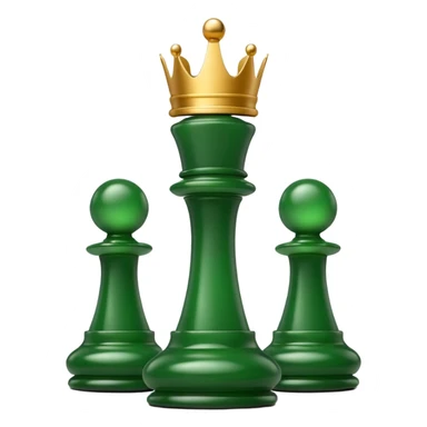 green chess piece queen sticker