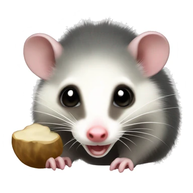 Virginia Opossum foraging mushrooms sticker