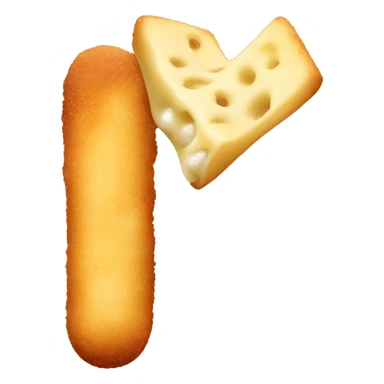 Mozzarella stick with cheese coming out  sticker
