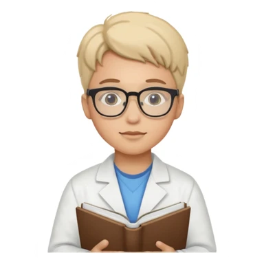 farmaceutica estudiando un curso de ciencia sticker