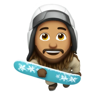 Jesús snowboarding  sticker