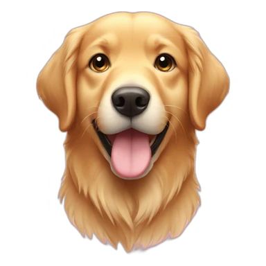 golden retriever with a face in love sticker