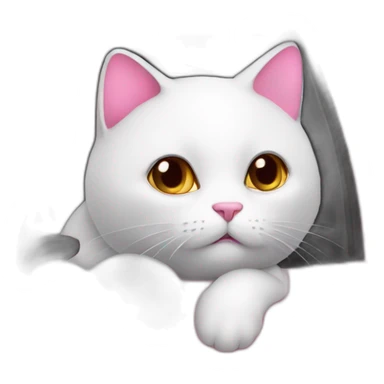 Un chat dans une voiture rose sticker