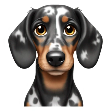 Black Merle mini dachshund  sticker