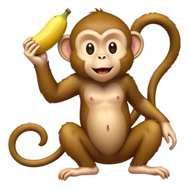 monkey with banana  sticker