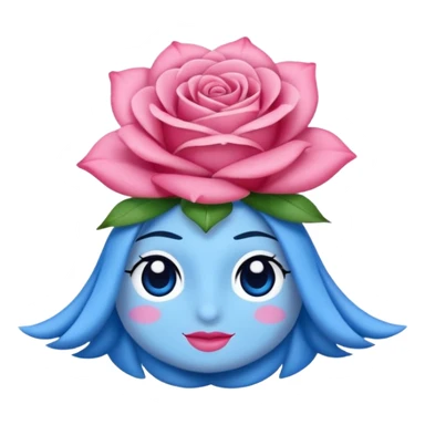 Crie uma rosa azul, com espinhos sticker