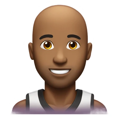 A bald head Black basketball player in LOVE! sticker