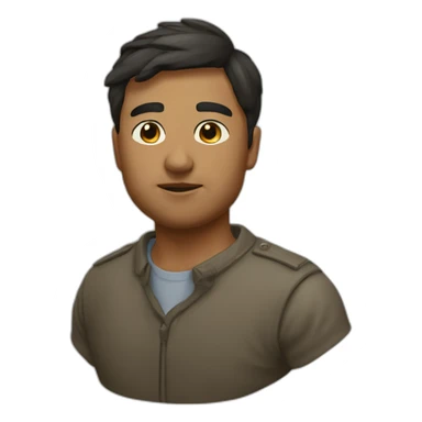 Morning lark portrait, front view sticker