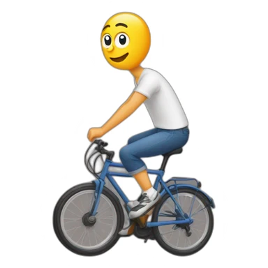 Éric zemour sur un 🚲 en faisant un signe de la main sticker