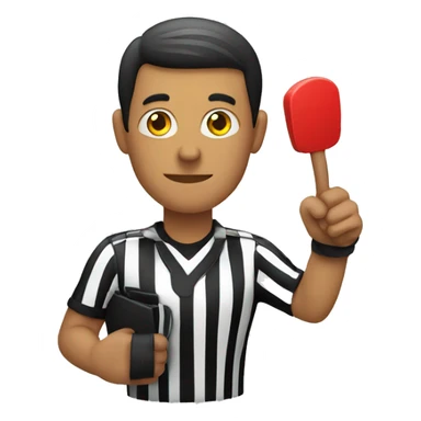 referee holding signal sticker