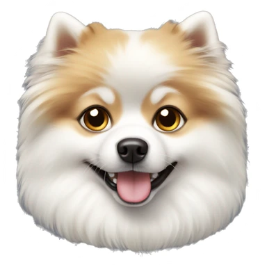 White Pomerian dog sticker