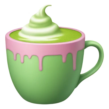 pink cup matcha latte sticker