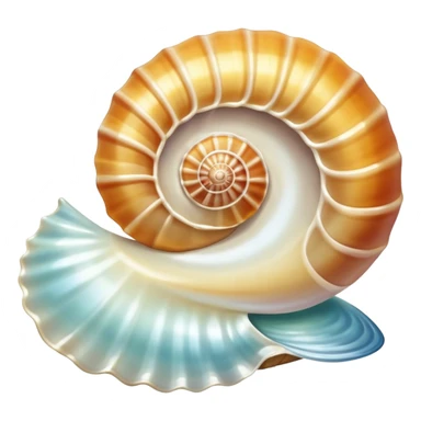 A shiny seashell sticker
