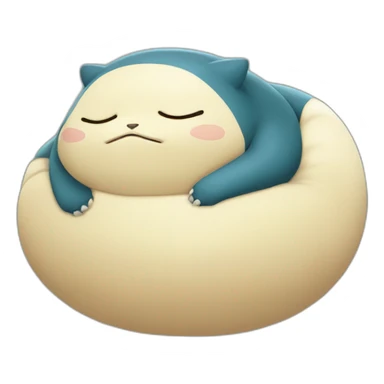 Snorlax sleeping sticker