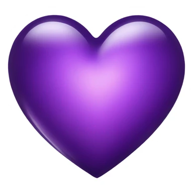 Shiny glass violet heart  sticker