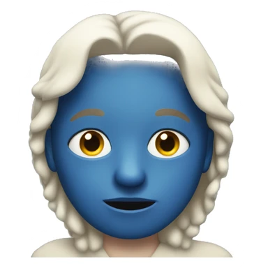 Blue emoji with stars in their eyes sticker