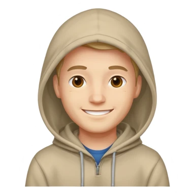 A funny meme like guy wearing hoodie sticker