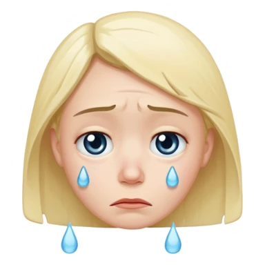 The saddest face in the world  sticker