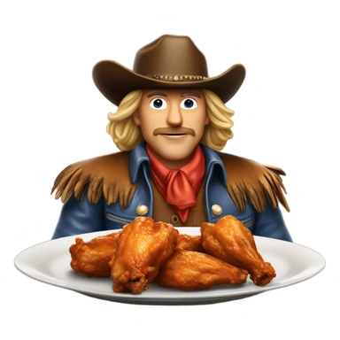 Buffalo bill and chicken wings  sticker