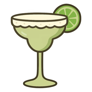 flat toon margarita sticker