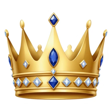 king crown gold diamonds sapphire  sticker