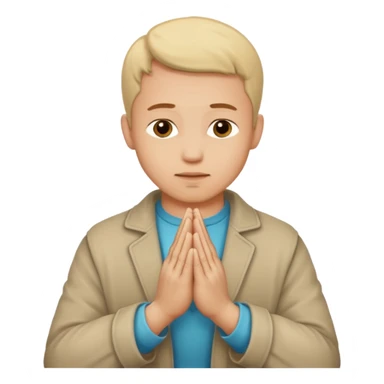 make praying man emoji looks exactly using default iphone emoji icons like man, and pray hands sticker