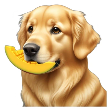 golden retriever eat mango sticker