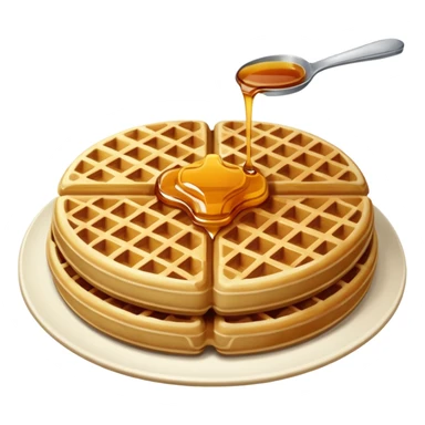waffle with maple syrup sticker