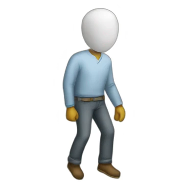 Homme qui pousse sur un mur sticker