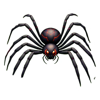 Huge spider sitting on grass with flowers, surrounded by a lush meadow. Detailed legs and body, with soft natural lighting enhancing its texture. Calm, serene background with vibrant greenery and a clear sky. Transparent background. sticker