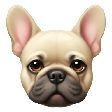 Fluffy French bulldog sticker