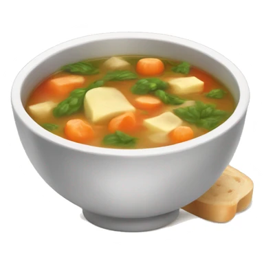 warm bowl of minestrone soup sticker