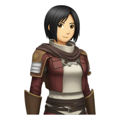 mikasa ackerman give kiss sticker