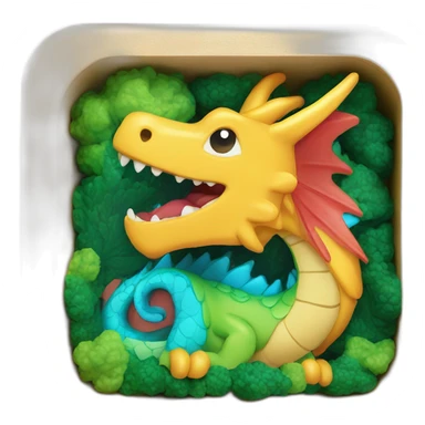 dragon wood bento box sticker