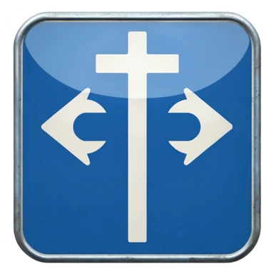 a blue road sign "blessed" sticker