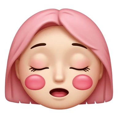 normal blushing emoji closing eyes in embarrassment sticker