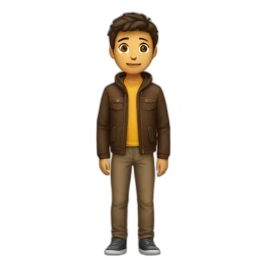 jeune homme brun sticker