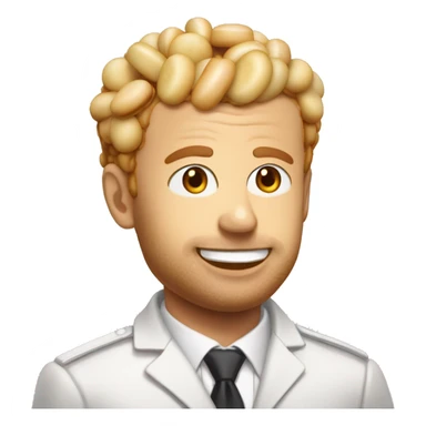 Macron mange des macarons sticker