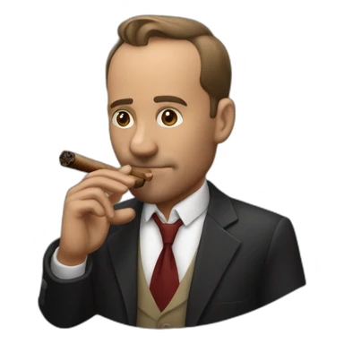 Andrew Tate smoking a cigar sticker