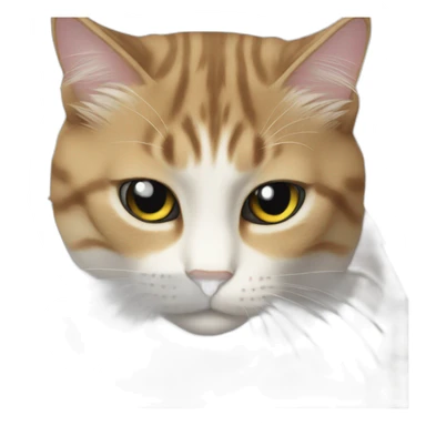 cat sitting for picture sticker