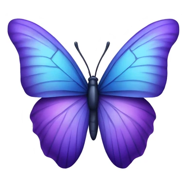 Blue and purple butterfly  sticker