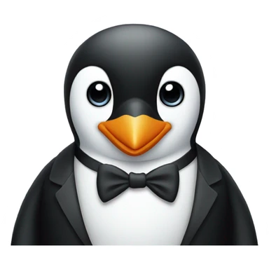 Penguin in tuxedo sticker
