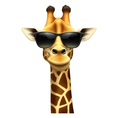 Giraffe wearing sunglasses sticker