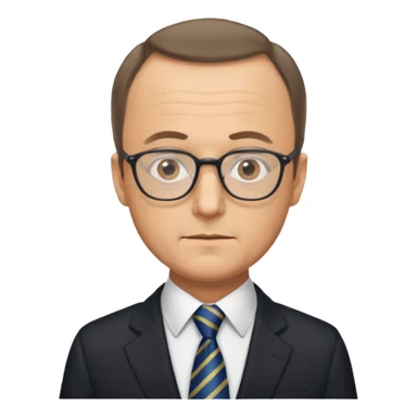 Friedrich Merz emoji, with a tie and glasses sticker