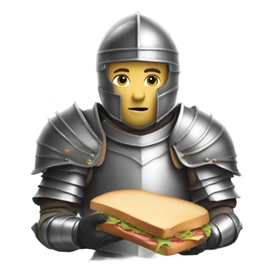 Knight eating a sandwich sticker